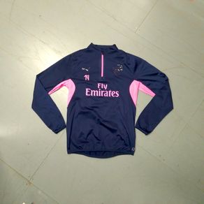 Arsenal (M) Player Issue Sweatshirt Jumper Pullover Half Zip Puma Football Soccer London England Pierre-Emerick Aubameyang Gabon Medium