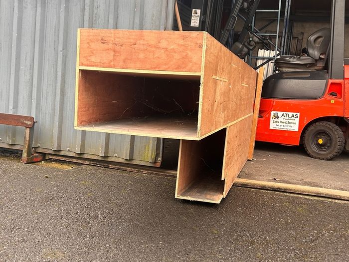 Plywood Ladder Custom box for long and roof ladder and storage sprinter van