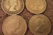 Queen Elizabeth two shilling coins