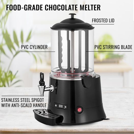 BRAND NEW 10L Electric Hot Chocolate Heater Melting Machine 400W Automatic Milk Mixer Warmer for Coffee Other Beverages Commercial