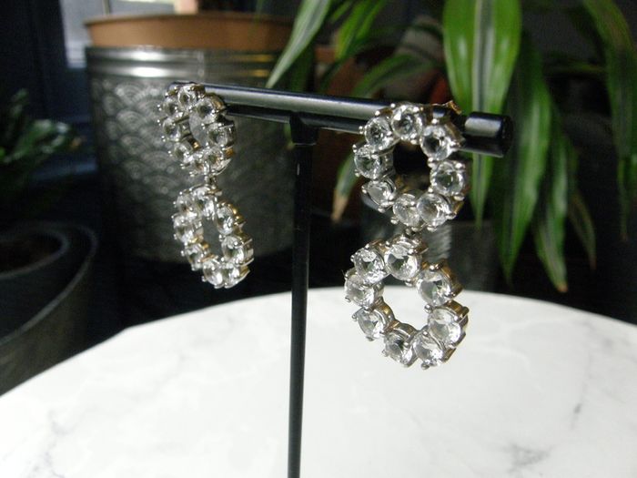 Limited Edition Cullinan White Topaz 925 Sterling Silver Drop Earrings 13.92ct Certificate of Authenticity