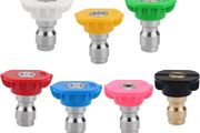 7 Pcs Pressure Washer Spray Nozzle Tips, Quick Release Pressure Nozzle Tips 1/4 Inch, Multiple Degrees Connection Pressure Washer Tips for Car Garden Cleaning