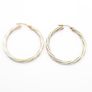 Vintage 925 Sterling Silver Italian Signed Hooped Earrings Image 2