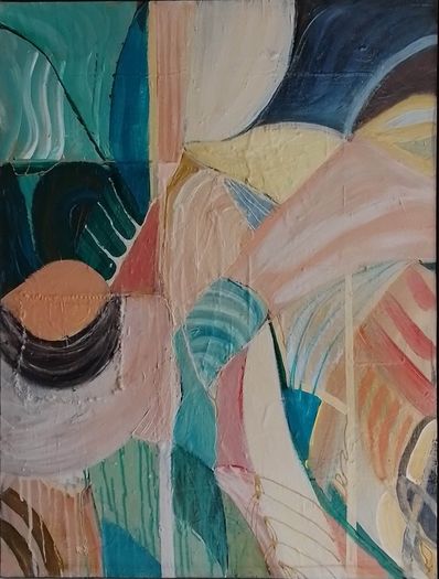 Large Original Abstract Painting Contemporary Art Modern Irish abstract art Framed Warm Art Deco Art