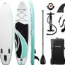 Inflatable Stand Up Paddle Board SUP Inflatable Paddle Board 10ft Surfing Board Kit for Adults, Premium Surfboard Complete Kit with Adjustable Paddle Hand Pump Fin Leash Backpack (FREE POSTAGE) Image 2