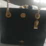 Bnwt Coach Black Turnlock Tote Bag Image 2