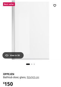IKEA Oppejen Bath Shower Door