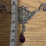 Vintage Solid Sterling Silver Necklace with Marcasite and Amethyst Image 4