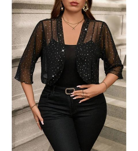 Sparkly Black Bolero Jacket size 20