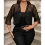 Sparkly Black Bolero Jacket size 20 Image 2