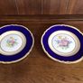 A Pair of 9 inch Crown Staffordshire Bone china floral plates Image 2