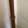 Vintage tall wooden floor lamp with shade Image 4