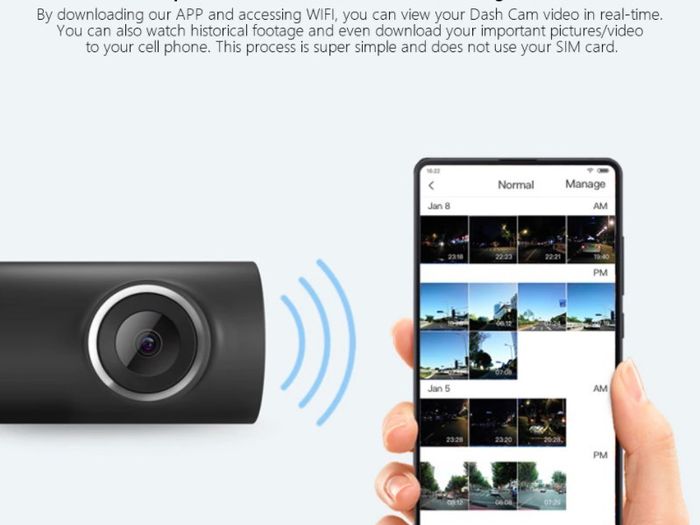 Xiaomi Smart Mi Car DVR 1080p Dash Camera