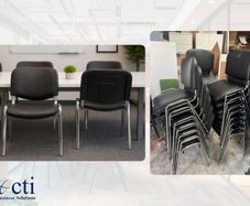 50 X Black Stacking Meeting Chairs - NEW