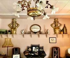 Vintage 6 arm brass chandelier
