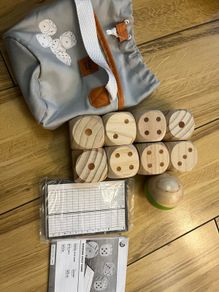 New Wooden  Yatzy  Dice Game