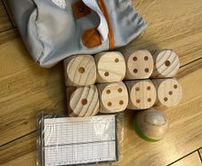 New Wooden  Yatzy  Dice Game