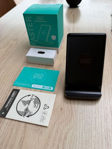 INIU Wireless Charger Stand, 15W Fast Charging Dock Phone Charger