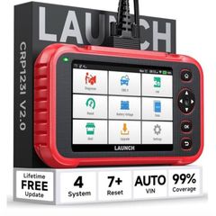 7 reset function LAUNCH CRP123X OBD2 Scanner for Engine Transmission ABS SRS Diagnostics with SAS Calibration/Throttle Reset/Oil Reset, Battery Test, Free Update