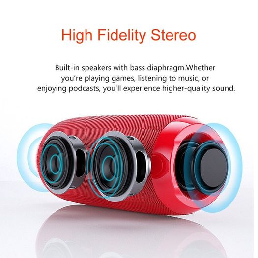 Portable Wireless Bluetooth Speaker Waterproof Stereo Bass USB/TF/AUX MP3