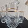 Vintage 1970s Pasabahce Gold Rim 7-Piece Glass Beverage Set Image 6