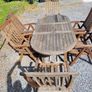 Teak garden extending table and 6 reclining chairs Image 3