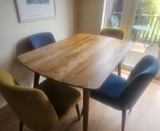 Wood Dining Table & 4 Chairs
