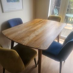 Wood Dining Table & 4 Chairs