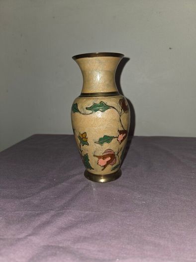 Cloisonne Brass Vase