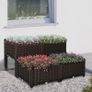 Set of 4 Raised Garden Beds - Elevated Planter Boxes - PP Construction - For Flowers & Vegetables Image 2