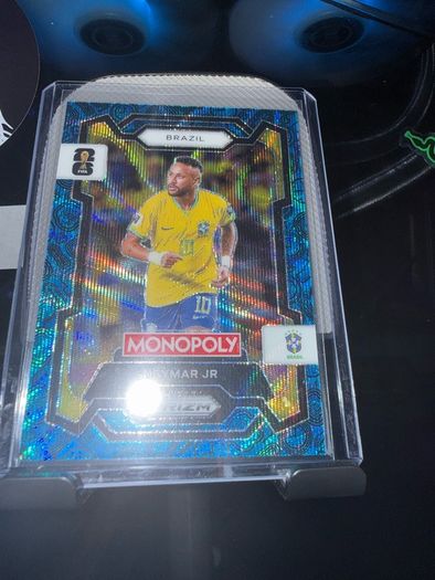 Neymar Jr Four Corners Blue Wave Prizm