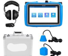 Pipe Water Leak Detector for Indoors, 1Hz-10000Hz, LCD Touchscreen Plumbing Water Leakage Detection Locator with Horizontal & Vertical Sensors, Headphones, 8GB SD Card & Carry Case