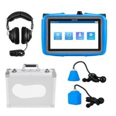 Pipe Water Leak Detector for Indoors, 1Hz-10000Hz, LCD Touchscreen Plumbing Water Leakage Detection Locator with Horizontal & Vertical Sensors, Headphones, 8GB SD Card & Carry Case