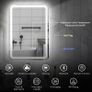 LED Bathroom Mirror 50x70cm Speakers Antifog Ensuite Makeup Vanity Cosmetic Dual LED Dimmable Image 5