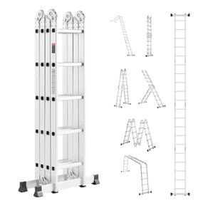 7-in-1 Folding Ladder 5.8M - 150kg Load - Heavy Duty Telescopic Extension