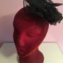 Black Fascinator Hair Clip  or  Large Corsage Style Brooch Image 3