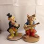 ceramic clowns dancing clown vintage figurine statues colourful vintage /antique  great gift present display decor  musical musician music dancing  rabbit  hat monkey hand painted figurine art deco porcelain doll Image 5