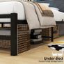 3ft Single Size Bed Frame with LED Lights Storage Upholstered Headboard and Charging Station Image 8