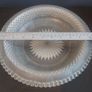 Beautiful Vintage Pressed Glass Cake Stand or Fruit Bowl in Frosted Un-Coloured Glass Image 4