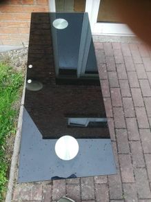 glass tv stand