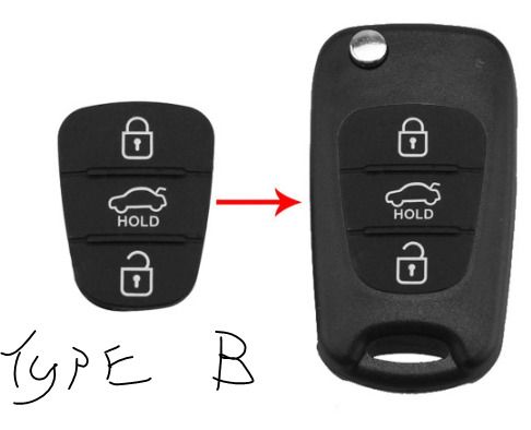 Hyundai 3 button pad for key fob with broken buttons