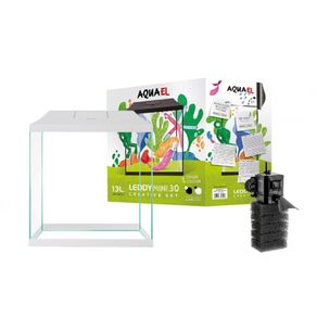 Aquael Leddy Mini 30 Creative Set White Aquarium Set 12.6l