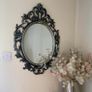 Black Vintage Style Wall Mirror Image 2
