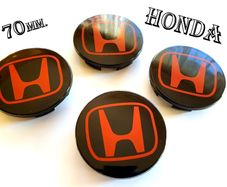 Honda Black top red letter 68mm 69mm 70mm Alloy Wheel Center Caps cap Hub Cover