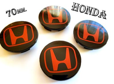 Honda Black top red letter 68mm 69mm 70mm Alloy Wheel Center Caps cap Hub Cover