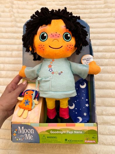 Moon and Me Goodnight Pepi Nana Talking Plush Doll Toy Cbeebies Hasbro approx. 38 cm. Please see photos