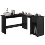 L-Shaped Corner Desk High Gloss Black 120x140x75 cm Chipboard Image 5