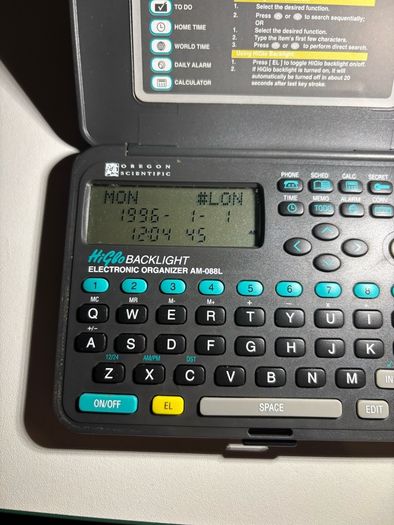 Vintage Oregon Scientific Electronic Organiser Working