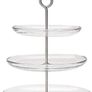 Fruit basket Fruit tray Fruit Bowl,Glass Serving 3 Tier Vertex Fruit Racks Cake Stand Countertop Chrome Large Capacity Storage Fruit and Other Produce Fruit bowls Image 4