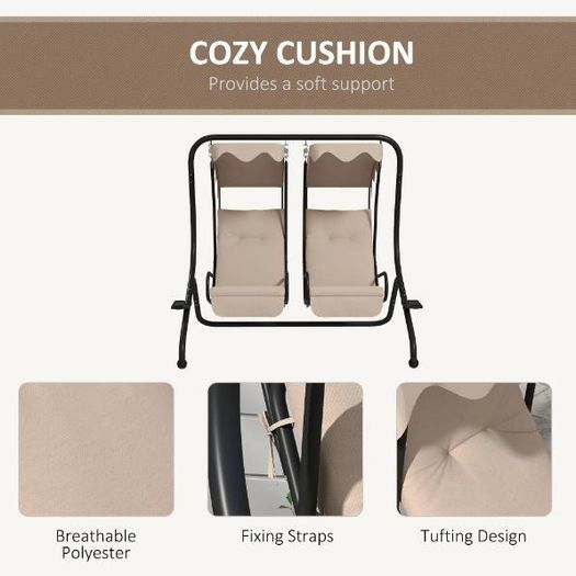 2-Seater Garden Swing Chair